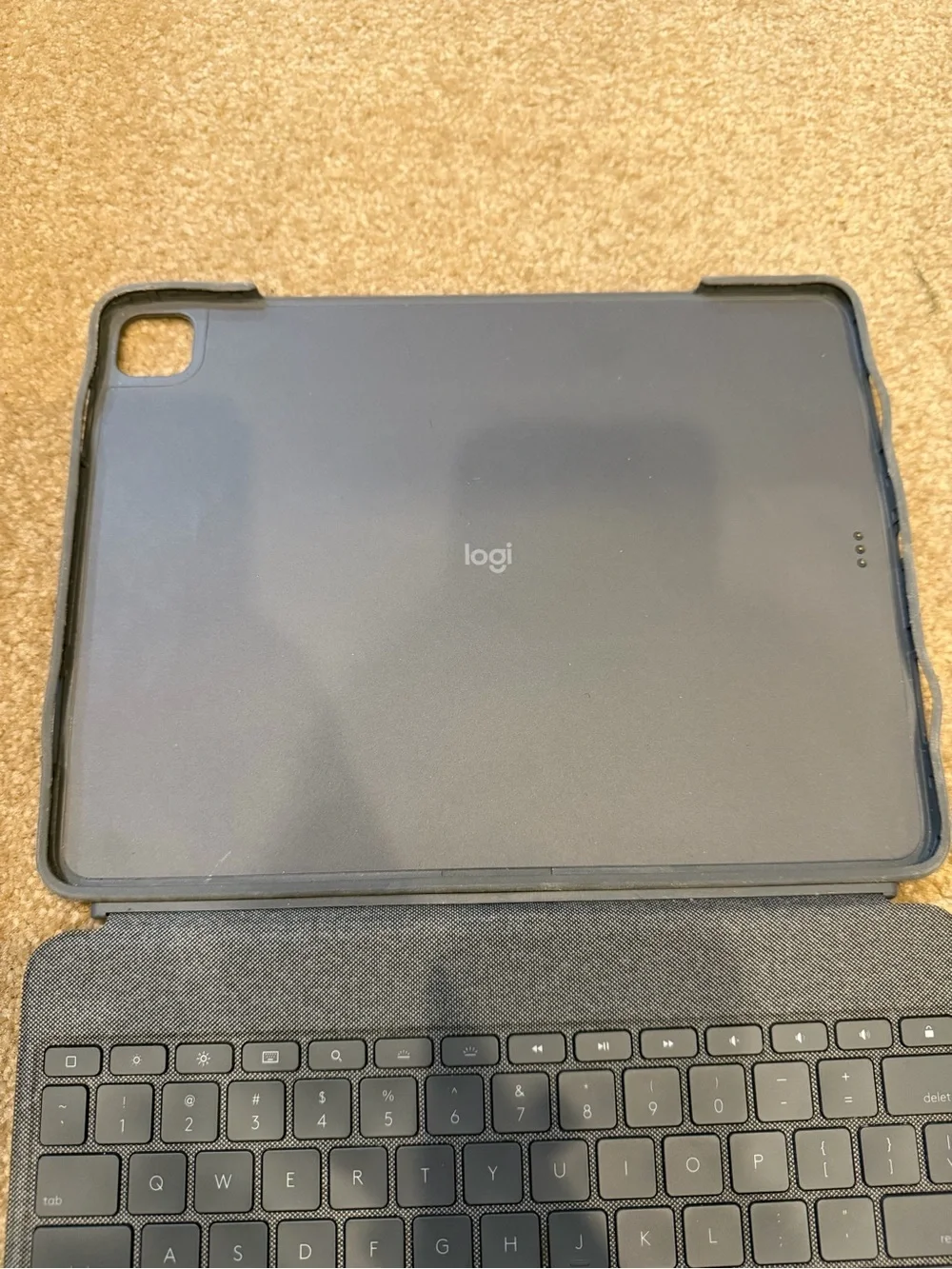 Logitech Gray Fabric Tablet Keyboard Case with Trackpad